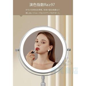 女優ミラー 卓上ミラー ledライト付き 両面...の詳細画像3