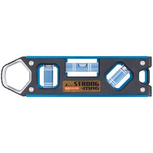 シンワ 仮設工レベルSTRONG-MAG 150mm マグネット付 ブルー 73478 仮囲い向け