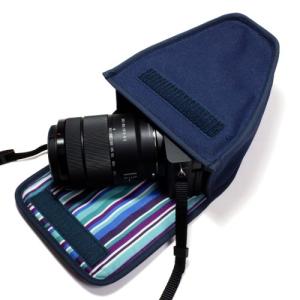 ソニー α6400ケース / α6300ケース（ネイビー・アズーリ）高倍率ズームレンズキット用
