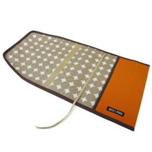 ブックカバー A5判 サイズ オレンジ＋ベージュ   suono ハンドメイド A5