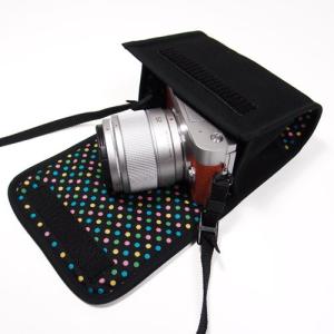 LUMIX GF9ケース(ブラック・カラフルドットB)-- ...