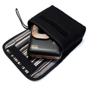 FUJIFILM チェキ instax mini LiPlayケース（ブラック・アルバグレイ）suono（スオーノ）ハンドメイド