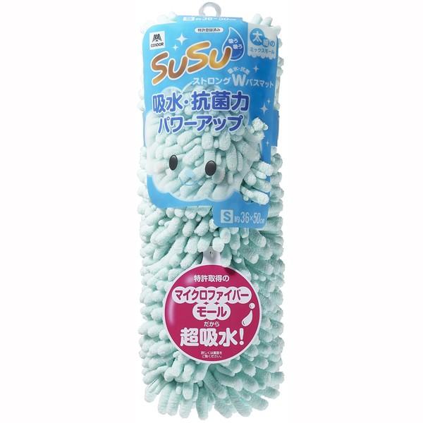 ＳＵＳＵ抗菌ストロングＷ バスマット 36ｘ50cm フェミニンブルー