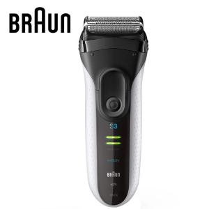 ブラウン　BRAUN　シリーズ3 充電式シェーバー 3040s-W ホワイト　肌にやさしい効率的な深剃り
