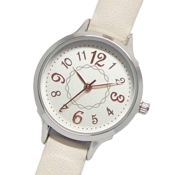デザイン 革ウォッチ GY074-1 ホワイト パールカラー 腕時計 ポスト投函発送 レディ−ス 日...