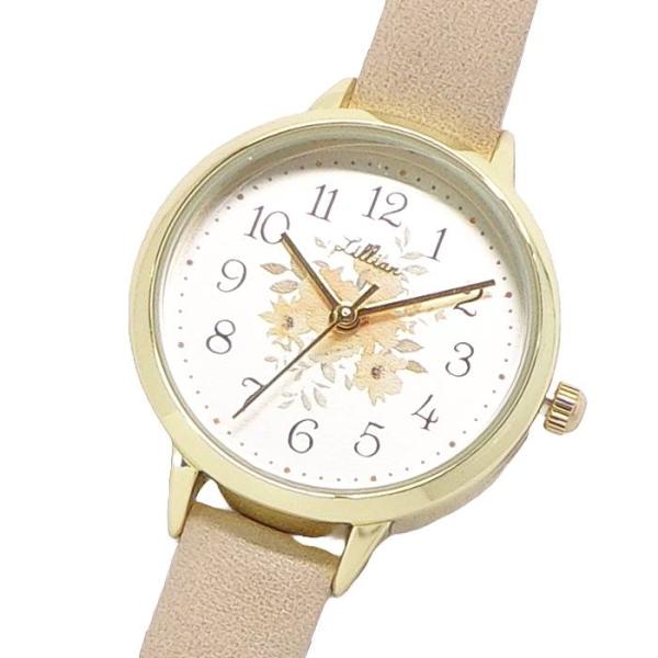 腕時計 レディース お花柄 フラワー ファッション ウォッチ JN022-2 ベージュ 花柄文字盤 ...