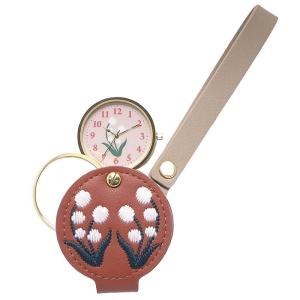 レディス 携帯 時計 ふくろう ルーペ ウォッチ LW036 グレイ ブルー