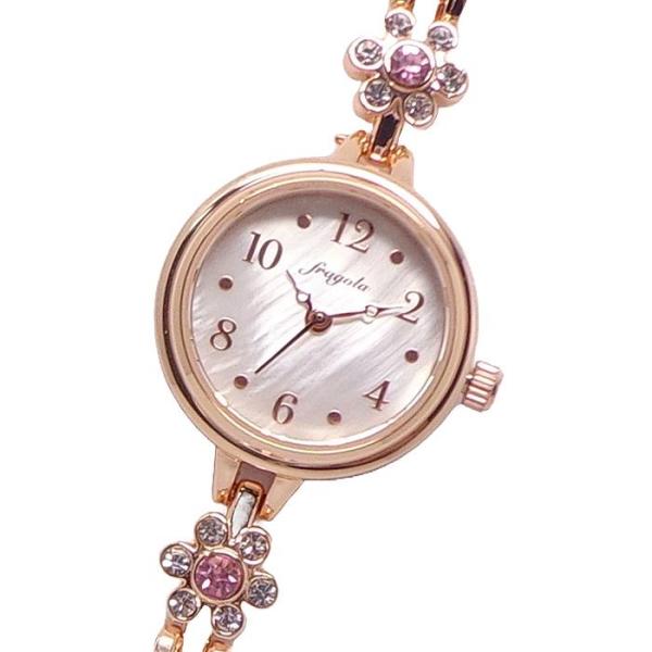 腕時計 レディース フラワーポイント ブレス N00424S-4-PG ピンクゴールド お花 花形 ...