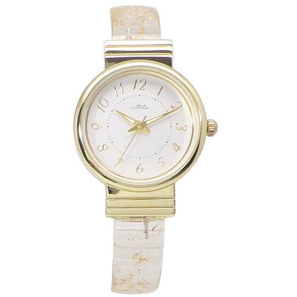 レディース ウォッチ ST282-2 ゴールド 箔 クリア バングル  レディス 腕時計 日本製ムー...