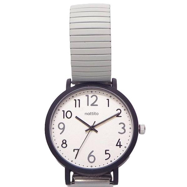 レディース 腕時計 ジャバラ エクスパンションベルト ビッグフェイス ウォッチ ST300-2 グレ...