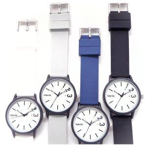 腕時計 レディース メンズ ユニセックス シリコンベルト ウォッチ TD004 東京デザイン ボーイズサイズ かわいい 時計 キッズ 時計 シンプル デザイン 日本製｜y-takarabako