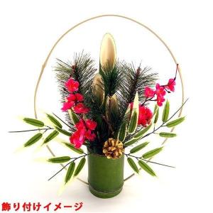 迎春飾り 伝統的な門松 1対 高さ約54㎝ 自然素材 正月飾り 南天 松 竹 園芸ネット本店｜[送料無料][迎春飾り][迎春飾り][予約]門松 1本立ち4