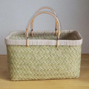 竹手付バスケット 国産 日本製 竹 かご ふた式 職人手作り ランチ