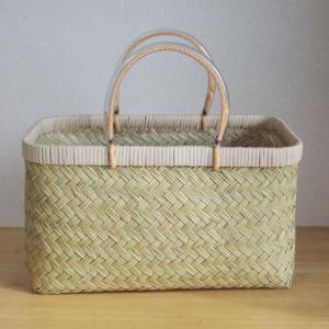 竹手付バスケット 国産 日本製 竹 かご ふた式 職人手作り ランチ