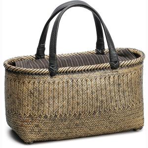 在庫要確認 横網代編みバッグ 赤 緑 茶 W36cm 国産 日本製 別府産 真竹