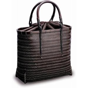 在庫要確認 網代バッグ LL W31cm 黒 茶 国産 日本製 別府産 かご