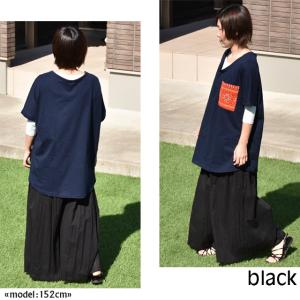 ワイドパンツ 綿100 綿パンツ 春 夏 秋 ...の詳細画像2