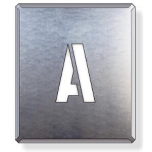 349-12A〜40A 吹付け用プレート 吹付けプレート アルファベットA〜Z 亜鉛メッキ鋼板 35...