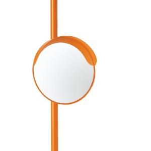 カーブミラー 丸型 ポール付 300mmΦ 一面鏡 アクリル製 ユニット 384-232 UNIT[...