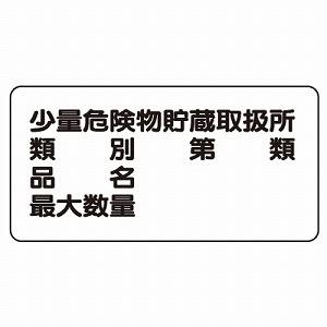 830-53 危険物標識 少量危険物貯蔵取扱所 ユニット ヨコ型