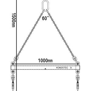 モジュラー式吊り天秤 基本使用荷重6T 全長0.4m : 道具屋.com