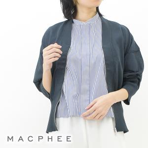 MACPHEE マカフィー ドライレーヨンZIPカーディガン 32-02306 レディース｜y-trois