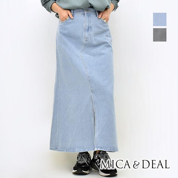 【セール/60%OFF】MICA&amp;DEAL マイカアンドディール リメイクライクデニムスカート Aラ...
