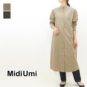 Midiumi ミディウミ チェックワイドシャツワンピース 3-759370 レディース｜y-trois