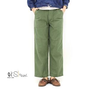 orSlow オアスロウ ファティーグパンツ ショートレングス アーミーグリーン SHORT LENGTH US ARMY FATIGUE PANTS 00-5002Z-16 ベイカーパンツ レディース｜y-trois