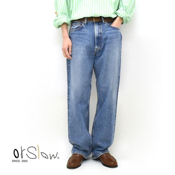 orSlow オアスロウ 101 DAD&apos;S FIT PANTS ワイド デニムパンツ 95.ユーズ...