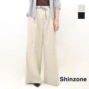 THE SHINZONE シンゾーン CO/LI TACK WIDE PANTS コットンリネン タック ワイドパンツ 24MMSPA05 レディース｜y-trois