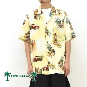 TWO PALMS トゥーパームス アロハシャツ クレイジーパターン Golden Pineapple×Woody 501R-CRZ-4-4S【クリックポスト可】｜y-trois