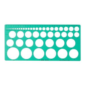 日本製 円定規 製図用テンプレート定規 152ｘ315ｘ1.0mm テーパーカット Φ1-Φ50 0...