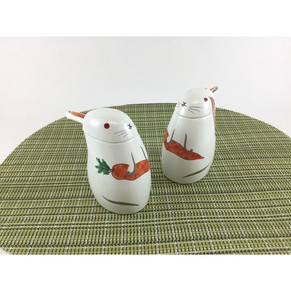有田焼 幸楽窯 錦兎小汁次 兎の汁次 醤油入れ 醤油差し しょうゆさし 9cm 110cc 110m...