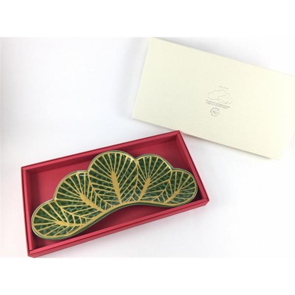 【専用化粧箱入】有田焼 幸楽窯 錦金松葉形前菜皿(白(金/銀) /茶緑(金/銀) /赤)【25cm ...