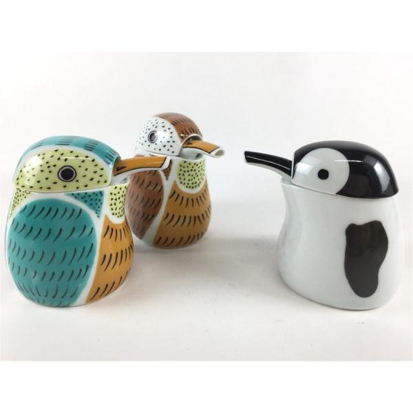 有田焼 幸楽窯 錦ミニ汁次 (ふくら雀 / 川蝉形 / 赤ちゃんペンギン/ウサギ)【7.5cm 60...