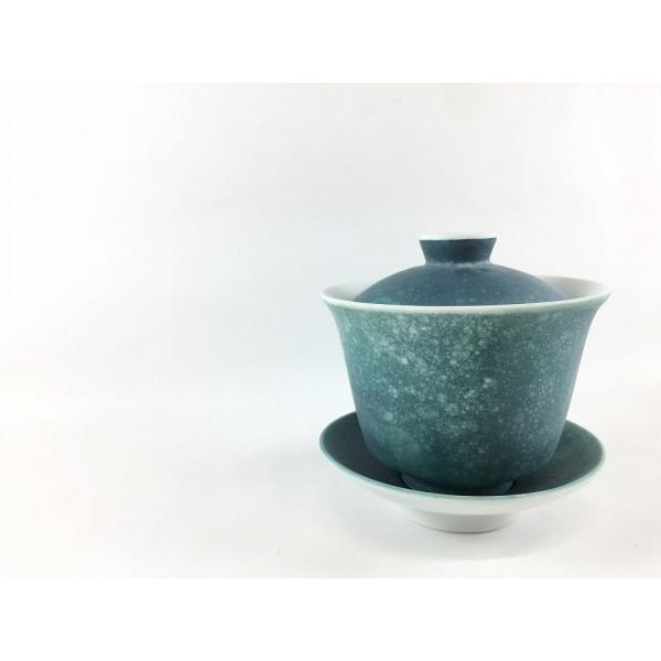 有田焼 李荘窯 グリーンコスモス 蓋碗 台付【セット品】【9.5cm/140cc 茶器/小鉢/蓋もの...