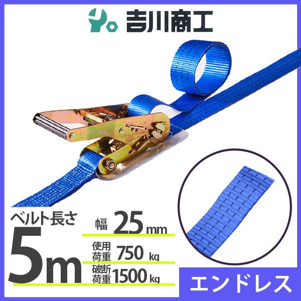 ラッシングベルト エンドレス 使用荷重750kg 幅25mm長さ5m 結束ベルト 運搬 バイク 自転...