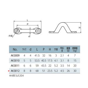 アイストラップ サイズ8mm 1個入 AK3012の詳細画像1