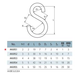 Sカン AK6951 サイズ2の詳細画像1
