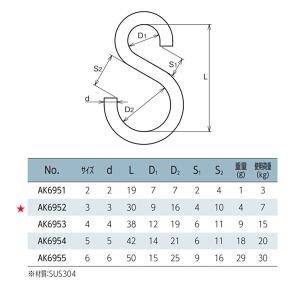 Sカン AK6952 サイズ3の詳細画像1