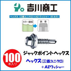 ヤマヒロ ジャックポイント ヘックス AZワッシャー HJB60HAZW サイズ5x60 100本入