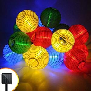 Berocia ストリングライト ソーラー led 屋外 20 led 8つのモード ランタン イイルミネーションライト太陽充電 IP65防水 クリス