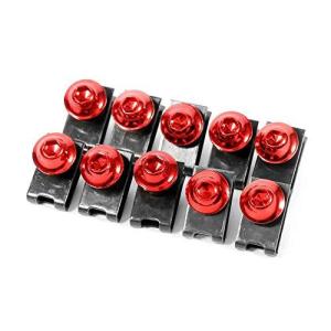 SOCOCO ボディフェアリング 取り付けナット オートバイ クリップナット アルミ材質 10枚入り M5ボルト ねじ山径5mm 長さ2cm バイクフ
