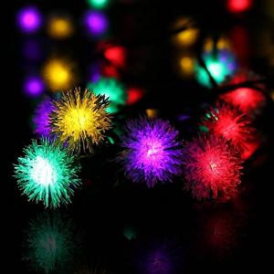 Berocia ストリングライト ソーラー led 屋外 50 led 8モード フグボール イルミネーションライト太陽充電 IP65防水 クリスマス
