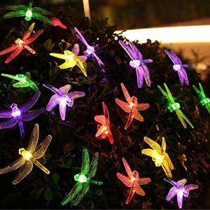 Berocia ストリングライト ソーラー led 屋外 30 led 8モード トンボイルミネーションライト太陽充電 IP65防水 クリスマスライト