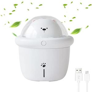 zerotop加湿器 大噴霧 空気浄化/加湿 花粉対策 乾燥防止 7色雰囲気ランプ付き 約200Ml 卓上加湿器 間接照明 ナイ