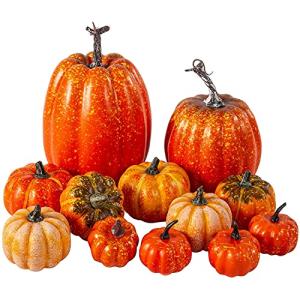 NoToKoon 人工白いパンプ キンハロウィンかぼちゃセット 落書きかぼちゃ DIYミニかぼちゃ 知的発達 発泡スチロール パンプキン 異なるサイズ