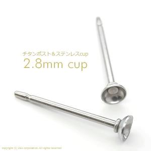 サージカルステンレスピアスパーツ 2ペア チタ...の詳細画像1