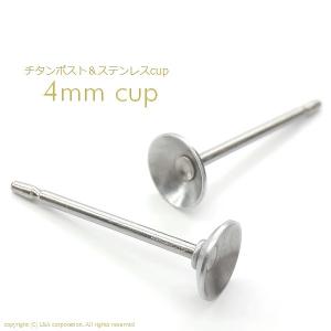 サージカルステンレスピアスパーツ 2ペア チタ...の詳細画像2